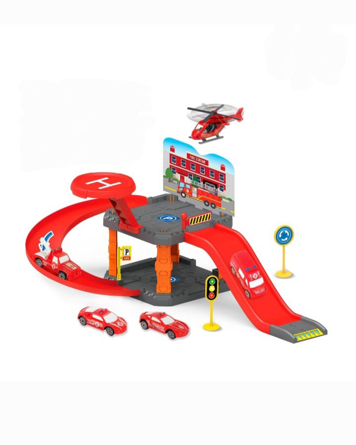 Brinquedo Pista Estacionamento Garagem Policia Hotwheels