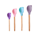 Colher Raspadora C Cabo de Madeira e Ponta de Silicone
