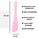 2 Espátulas Raspadoras Pão Duro Reforçada Ponta Firme Silicone