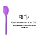 6 Espátulas 27 Cm Pão Duro Reforçada Silicone Maciço Multiuso