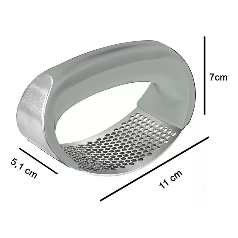 Espremedor Amassador de alho Manual em Aço Inox