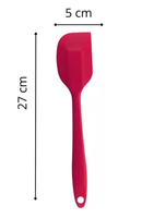 Kit Com 2 Espátulas - Silicone Pão Duro 27 Cm + Raspadora Aço Inoxidável