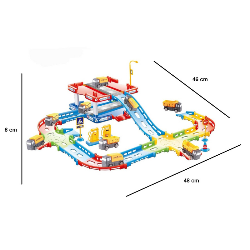 Pista Estacionamento Caminhao Brinquedo Compativel Hot Wheel