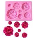 Kit 3 Moldes De Silicone Flores Rosa Margarida biscuit