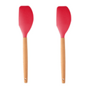 2 Espátulas Raspadora Pão Duro Madeira e Silicone
