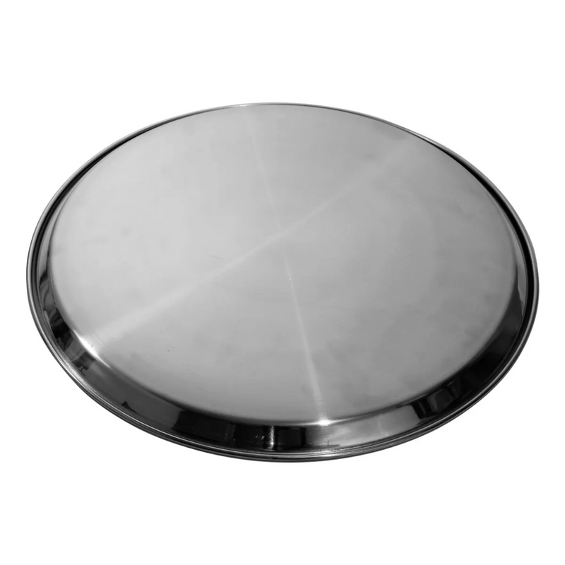 Bandeja Redonda de Aço Inoxidável - Ke Home 36cm