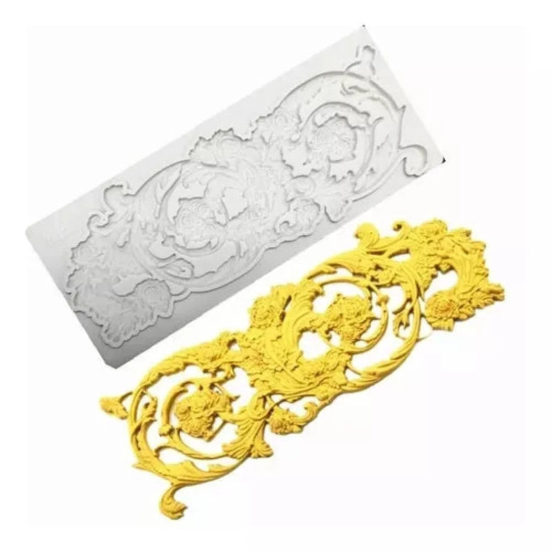 Molde de Silicone Arabesco Vintage Barroco CM 435
