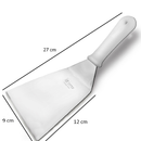 Kit 3 Espátulas Aço Inox Lanche Chapeiro Pizza Cozinha