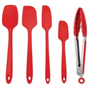 Kit Espátulas e Pegador em Silicone 5 Peças