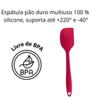 Kit Com 2 Espátulas - Silicone Pão Duro 27 Cm + Raspadora Aço Inoxidável