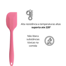 Espátula 27 Cm Pão Duro Silicone Maciço Reforçada