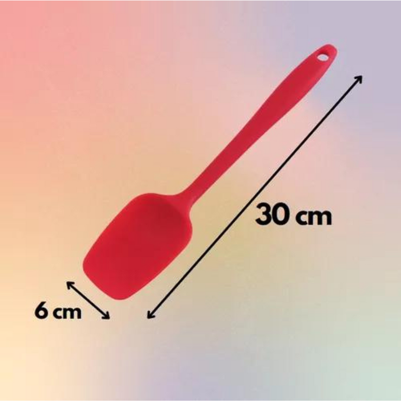 Espátula 30 Cm de Silicone Curva Color Reforçada Linha Profissional