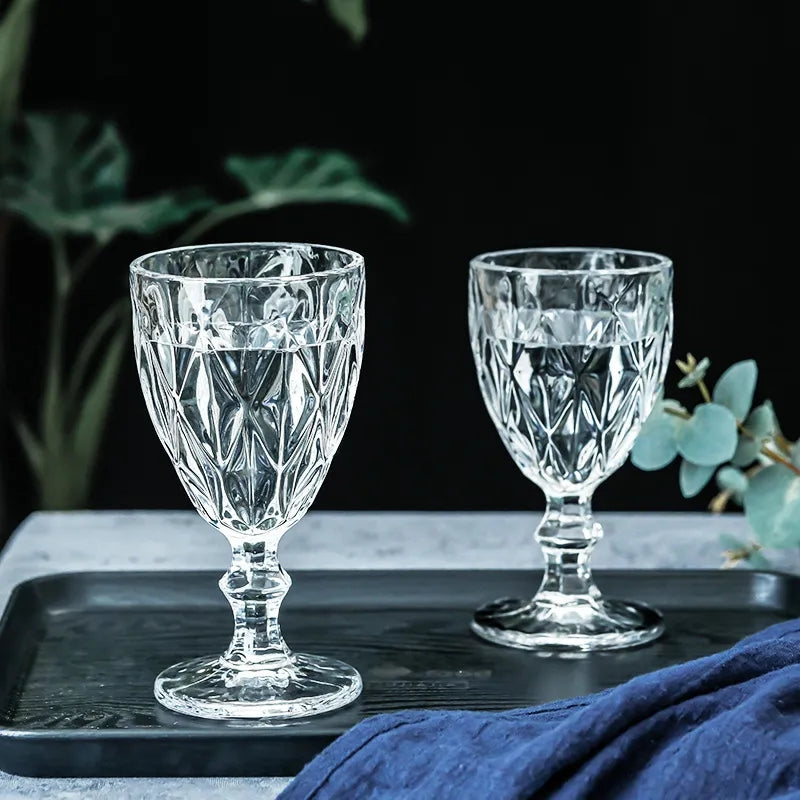 Jogo de Taças Vidro Primeira Linha Vinho Agua Linha Diamond