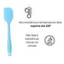 Espátula 21 Cm Pão Duro Silicone Maciço Reforçada