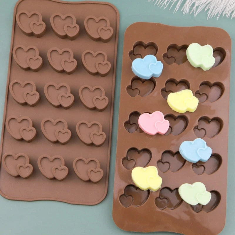 Molde de Silicone Mini Coração Confeitaria Chocolate Bombom