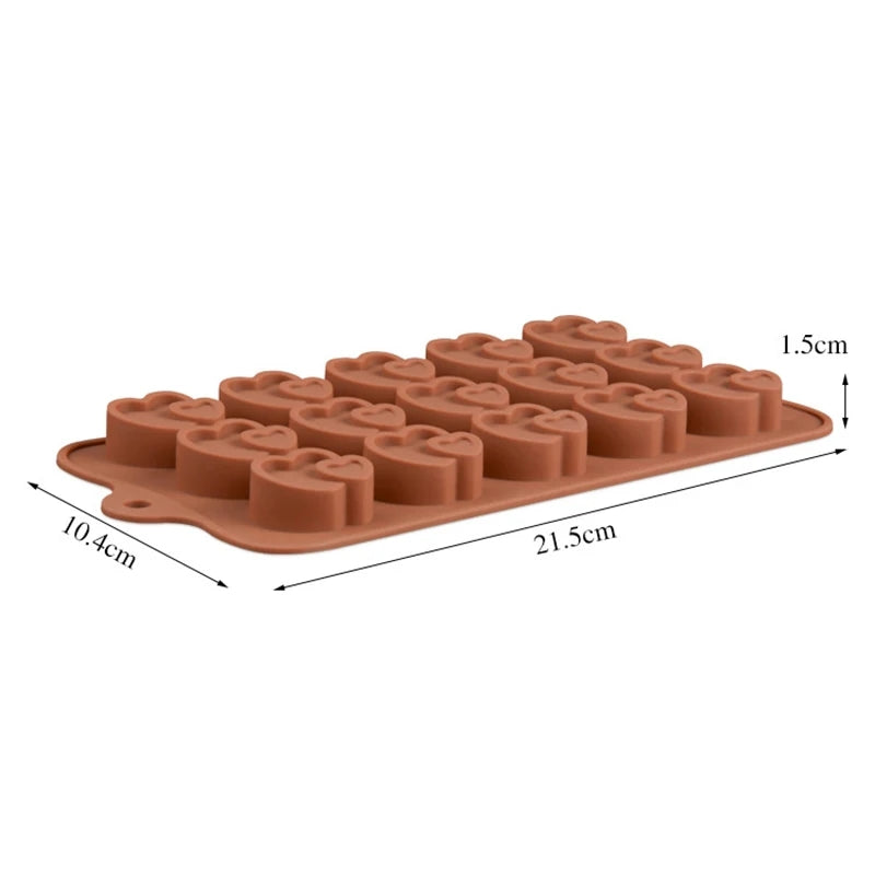Molde de Silicone Mini Coração Confeitaria Chocolate Bombom