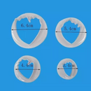 Cortador de Flor Peônia 4 Pçs Para Confeitaria e Artesanato