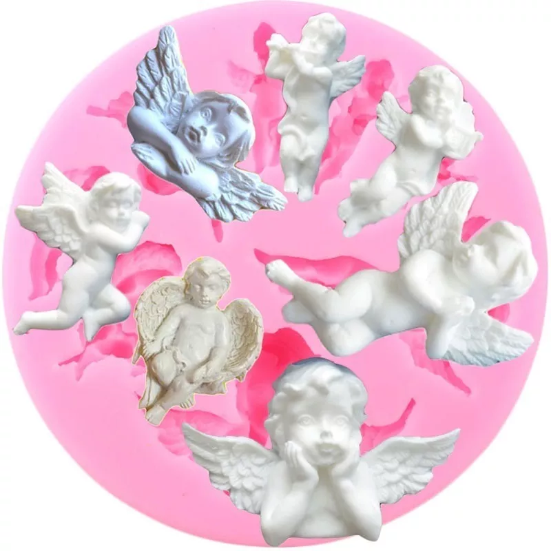 Molde de Silicone Para Confeitaria e Biscuit Anjos