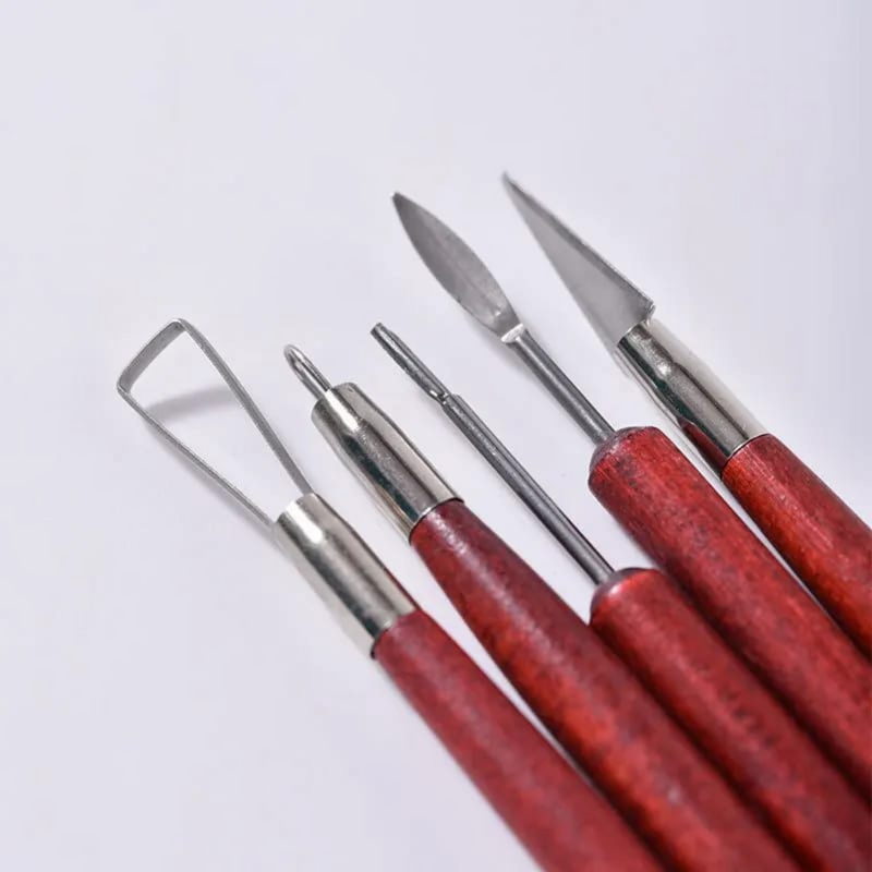 Kit Ferramentas 6 Pçs Escultura Modelagem Argila Clay Ceramica