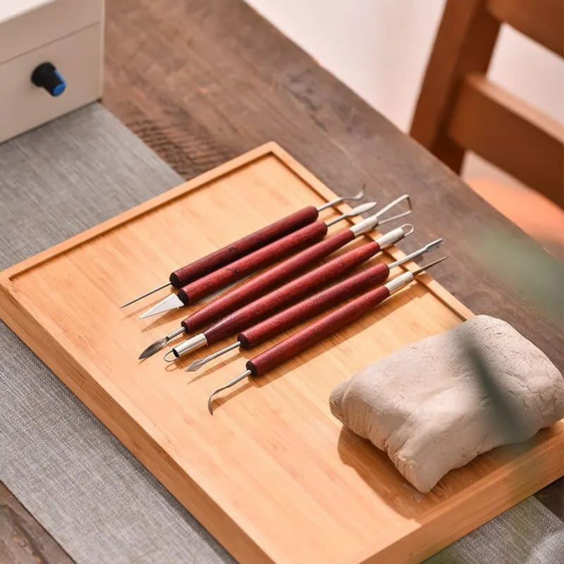 Kit Ferramentas 6 Pçs Escultura Modelagem Argila Clay Ceramica