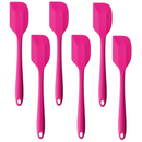 6 Espátulas 21 Cm Pão Duro Silicone Maciço Reforçada