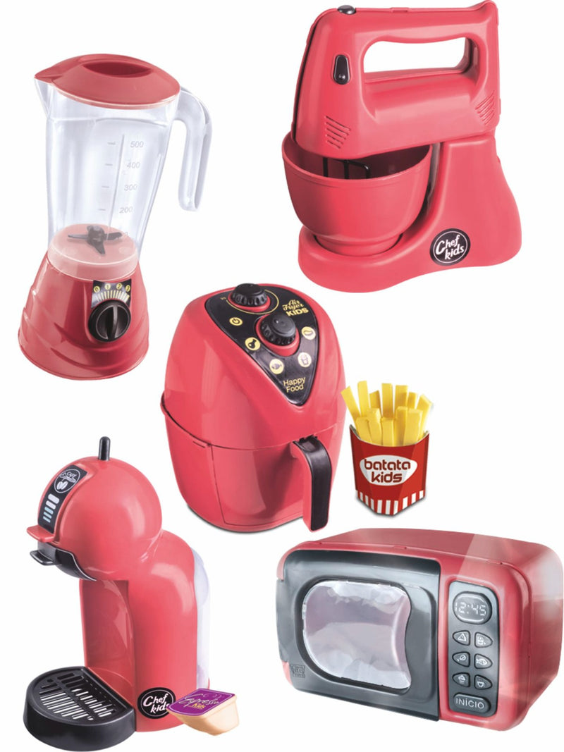 Brinquedos Air Fryer, Batedeira, Cafeteira, Micro-Ondas e Liquidificador
