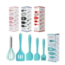 Kit 5 Peças de Utensilios de Cozinha de Silicone Antiaderente