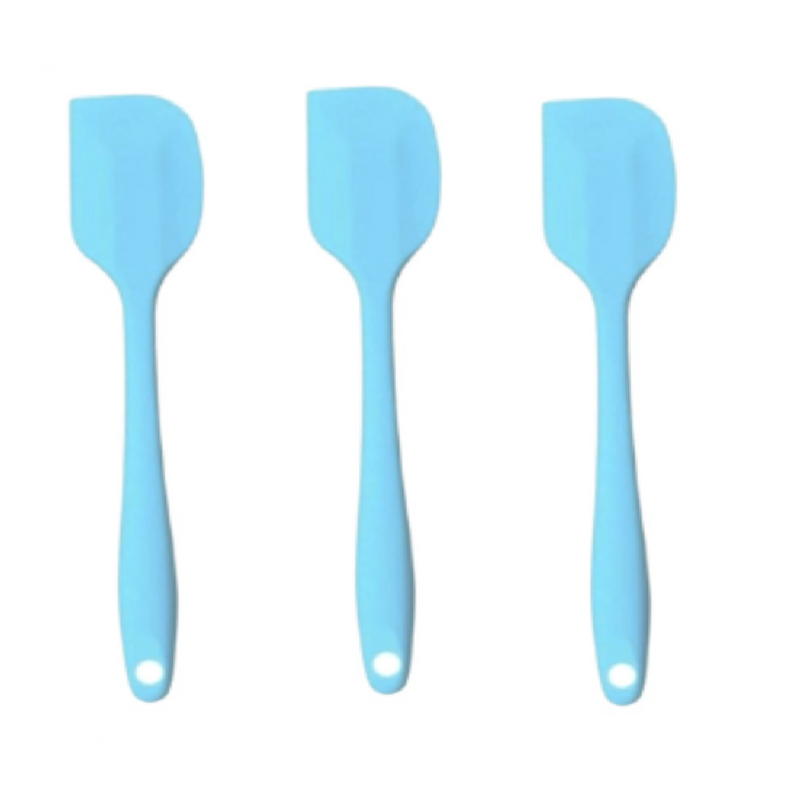 3 Espátulas 21 Cm Pão Duro Silicone Maciço Reforçada