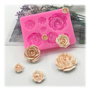 Molde de Silicone Mini Rosas Para Confeitaria e Artesanato F 380