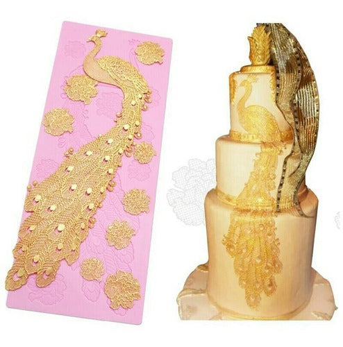Molde de Renda de Açúcar ou Biscuit Líquido Pavão CM 199
