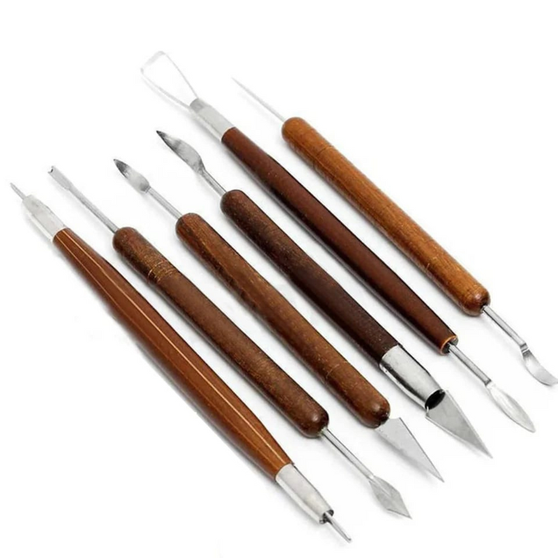 Kit Ferramentas 6 Pçs Escultura Modelagem Argila Clay Ceramica