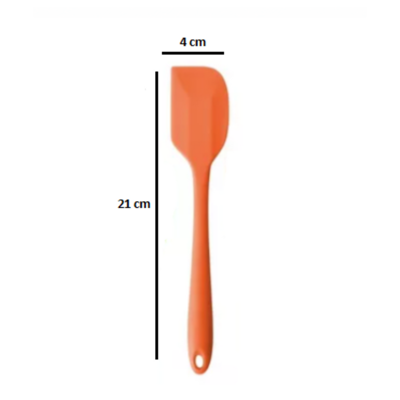 Espátula 21 Cm Pão Duro Silicone Maciço Reforçada