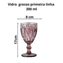 Jogo de Taças Vidro Primeira Linha Vinho Agua Linha Diamond