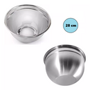 Tigela 4 Litros Mixing Bowl em Aço Inox Para Salada Cozinha