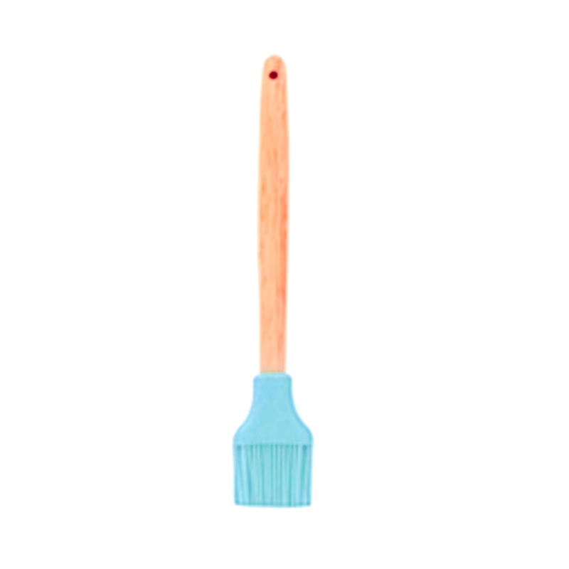 Pincel Com Cabo de Madeira e Ponta de Silicone