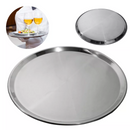 Bandeja Redonda de Aço Inoxidável - Ke Home 36cm