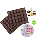 Molde de Silicone Chocolate Bombom Alfabeto CM 405