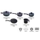 Jogo 5 Pçs de Panelas com Revestimento Cerâmica Indução