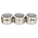 Porta Condimentos Magnético Inox 3 Peças