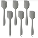 6 Espátulas 27 Cm Pão Duro Reforçada Silicone Maciço Multiuso