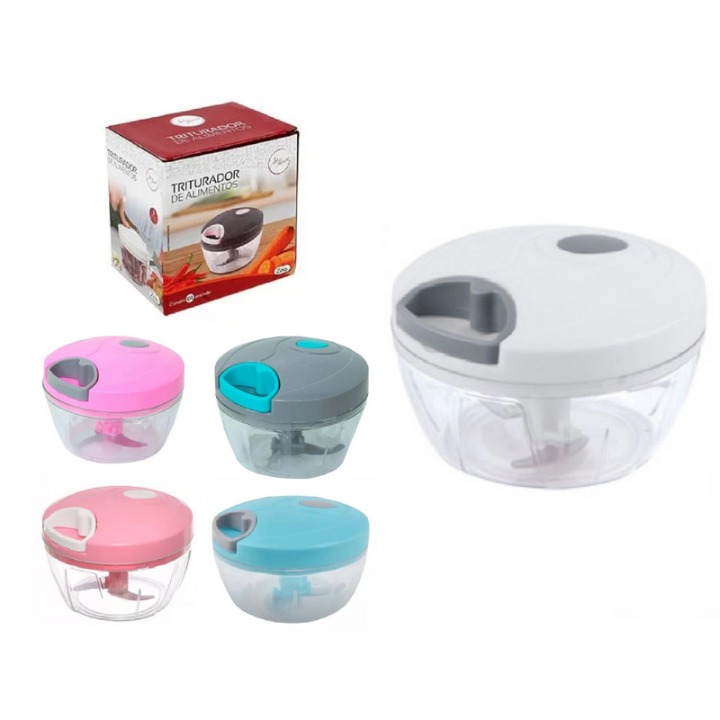 Processador e Triturador de Alimentos Manual Com 3 Lâminas WX7196