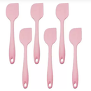 6 Espátulas 27 Cm Pão Duro Reforçada Silicone Maciço Multiuso
