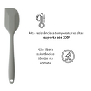 5 Espátulas 27 Cm Pão Duro Silicone Maciço Reforçada