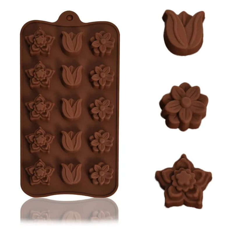 Molde de Silicone Para Chocolate e Bombom Tulipa