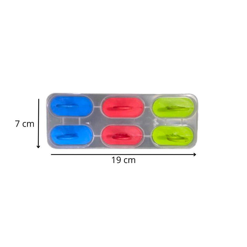 Forma de Plástico Para Picole Sorvete 6 Cavidades