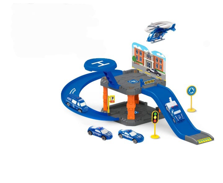 Brinquedo Pista Estacionamento Garagem Policia Hotwheels