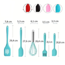 Kit 5 Peças de Utensilios de Cozinha de Silicone Antiaderente