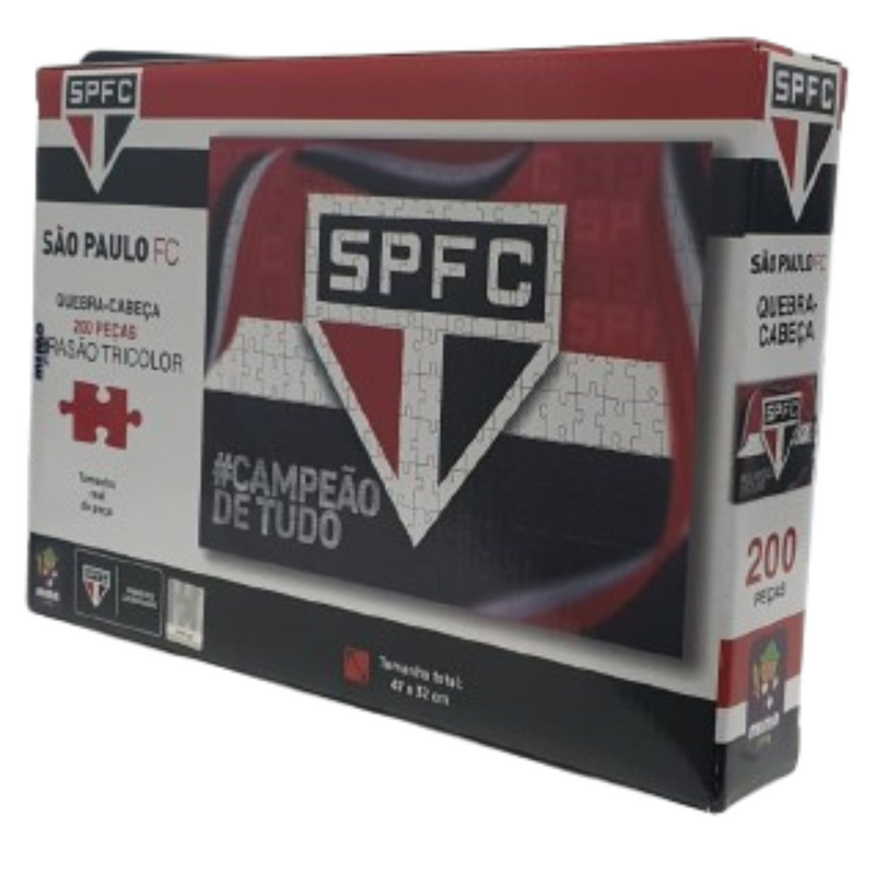 Quebra cabeça colecionável São Paulo brasão tricolor 200 pçs