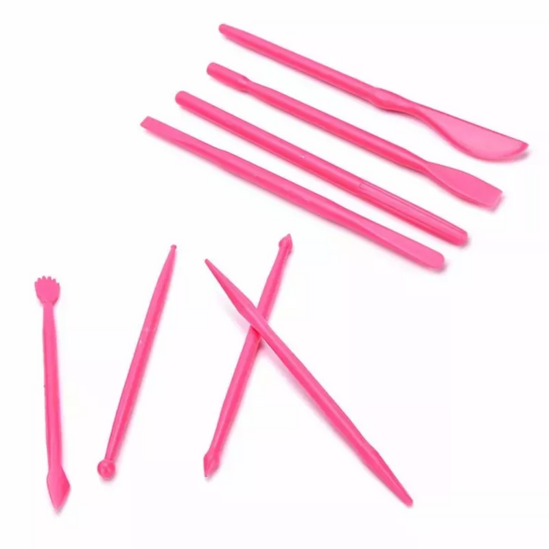 Kit Estecas 14 Pçs e 5 Estecas de Silicone Para Modelagem