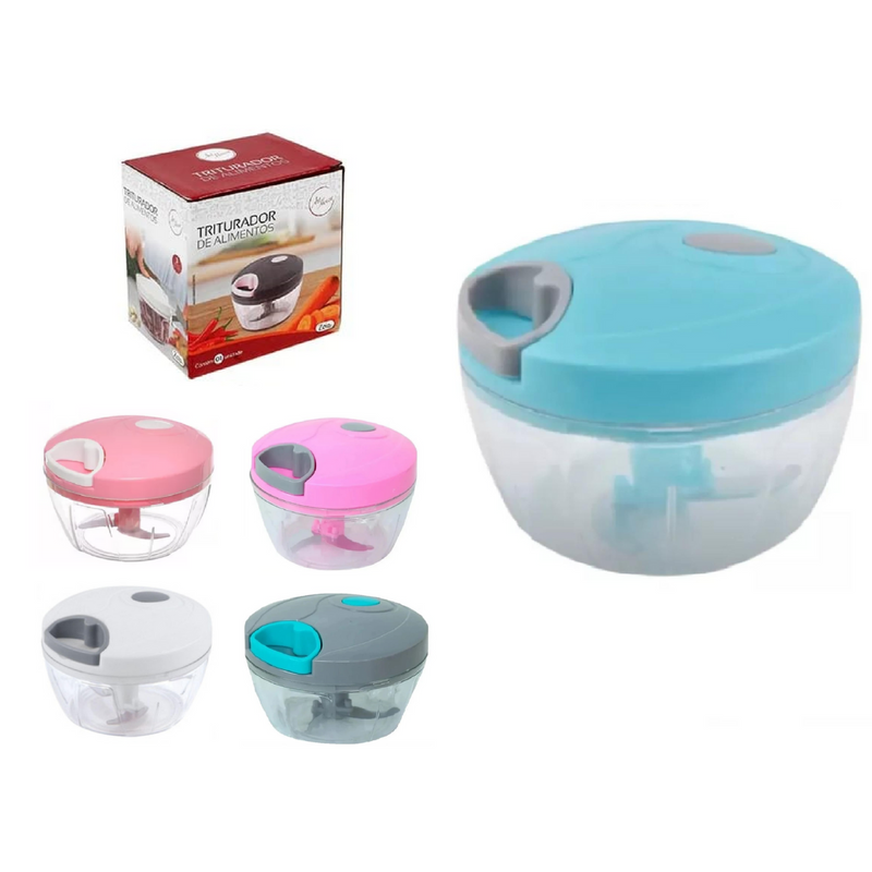 Processador e Triturador de Alimentos Manual Com 3 Lâminas WX7196